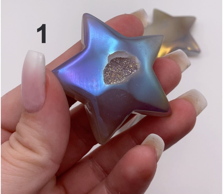 Angel Aura Agate Druzy Stars - astrOGvibes