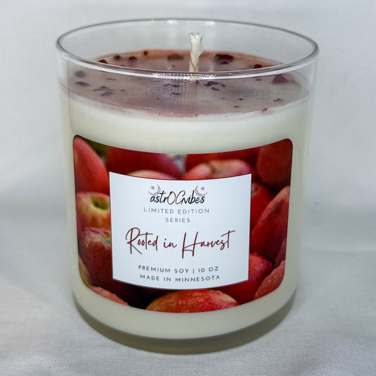 Rooted in Harvest autumn candle - 10oz hand-poured soy candle with grounding harvest scent