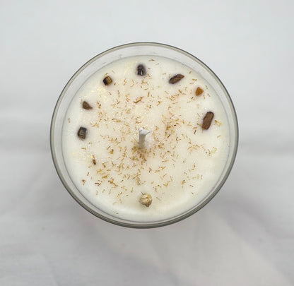 Golden Hour Glow fall candle - 10oz premium soy candle capturing autumn's radiant energy