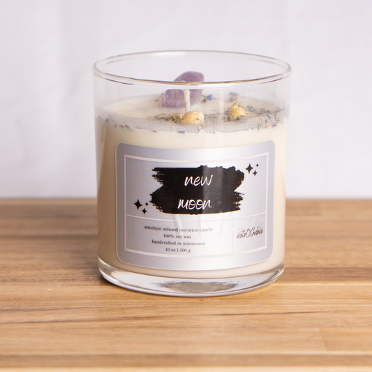 New Moon intention candle