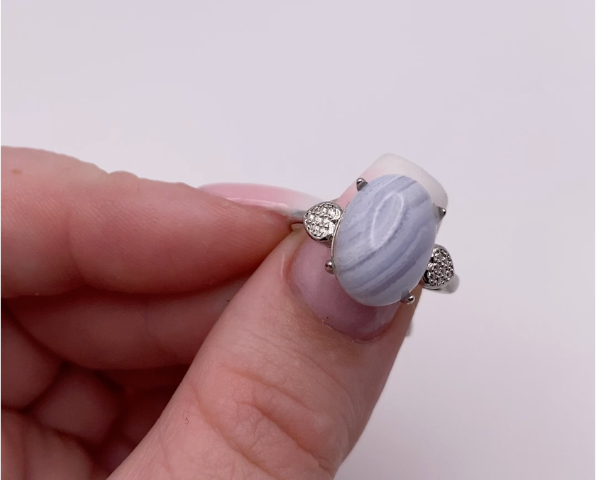 Blue Lace Agate Vibes Rings - astrOGvibes